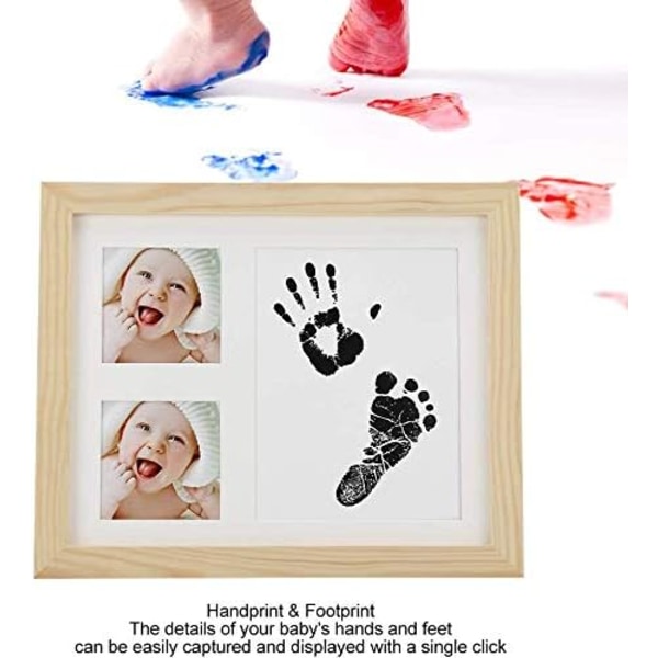 Baby handavtryck och fotavtryck kit i 4 färger, giftfri lätt att bära
