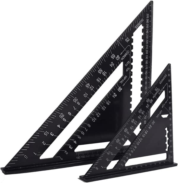 Multifunktionell Snickarvinkel 18cm och 30cm, Metall Aluminium Tr