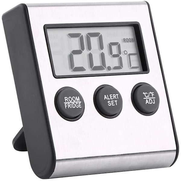 Kjøleskapstermometer, Digital LCD Termometer Monitor med Sonden