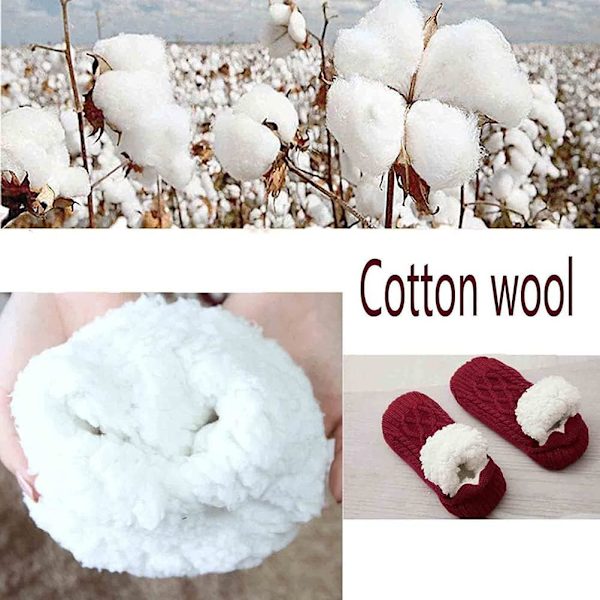 Inomhus Golv Halksäkra Varma Sockor, Handvävda Sammetfodrade Tofflor