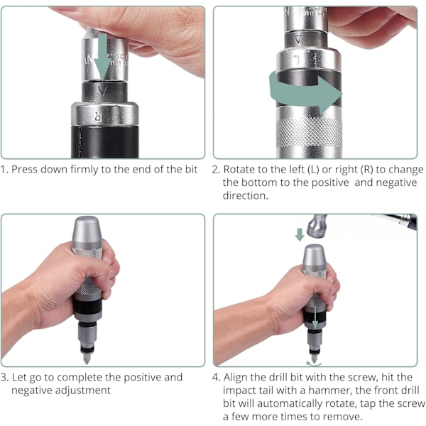 13-delt Impact Skruetrækker, Impact Driver Sæt; Bits til Hexagon