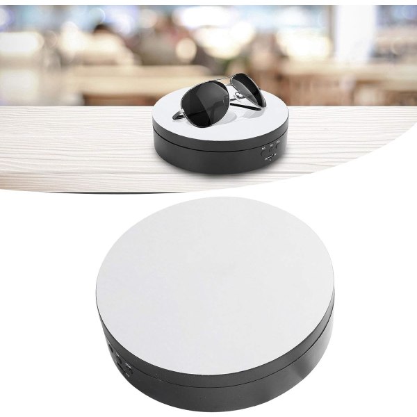 Roterande Visningsställ, 360 Grader, 3 Hastigheter, USB-Laddare, 5.43\"