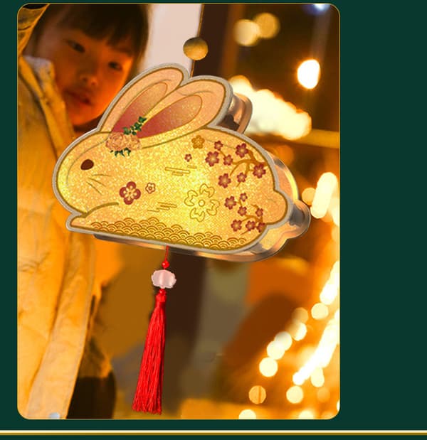 DIY Lantern Kanin Lampe Bærbar Log Lantern Børnehave Skole