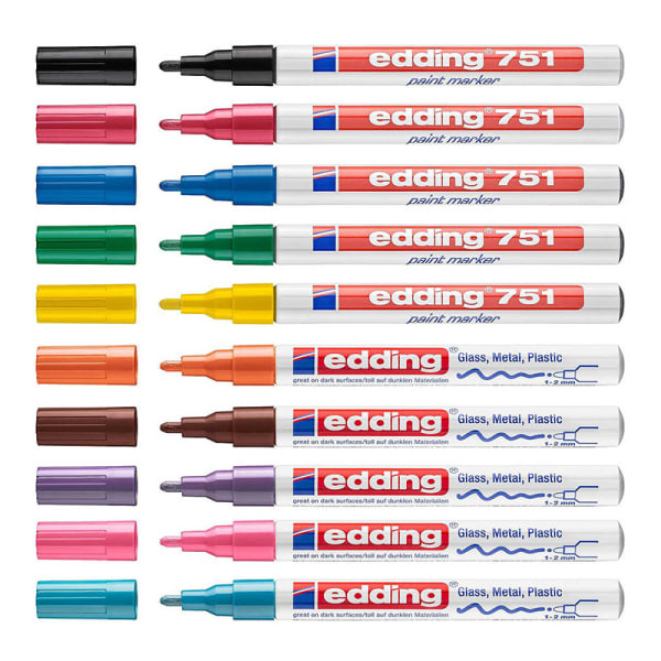 751 färgmarkör - vit - 1 penna - 1-2 mm rund spets - målarmärke