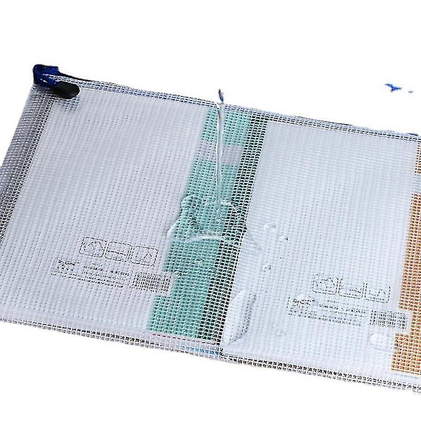 Dww-5st Zipper-filpåsar, blixtlåspåse, Pvc-dokumentpåse Zip DXGHC