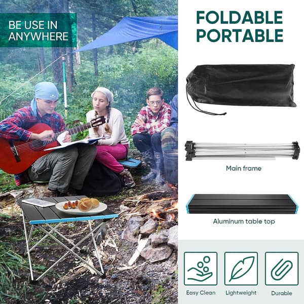 Camping Foldbart Bord, Bærbar Ultralet Aluminium Legering