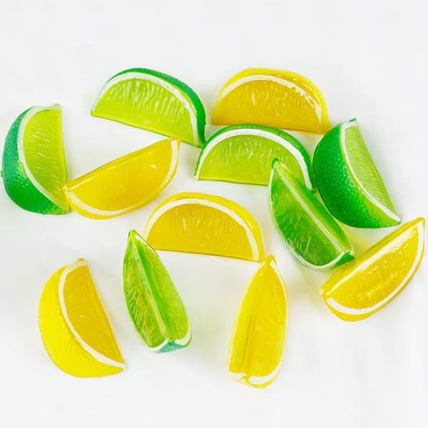 8 st konstgjorda citronkilar, dekorativa citronblock