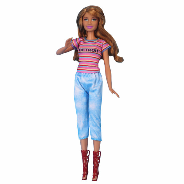 Barbie modekostym, 10 delar, 10 docktillbehör, för barn