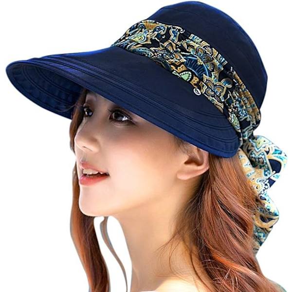 Kvindesolhat med bred skygge, Visor Cap, Strandrejse Sommerhat Campi