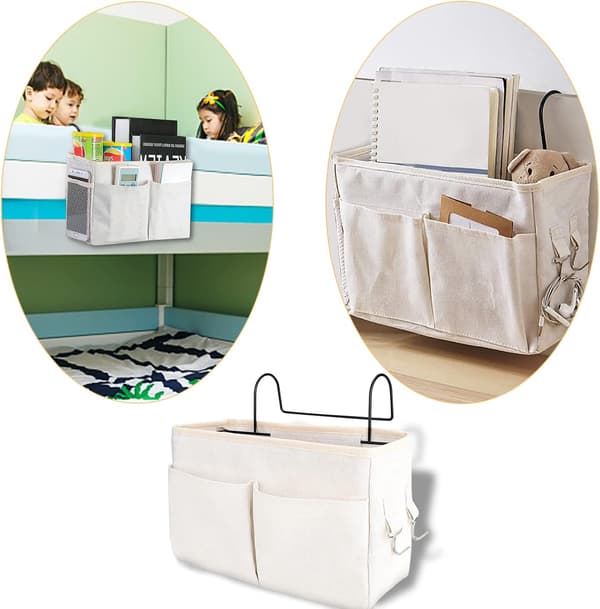 Sängbord Organizer 2 st Sängpåsar Hängande Korg Förvaring Vatten