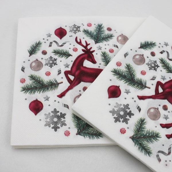 Julpartytillbehör Julälg, Julgran, Snöflinga