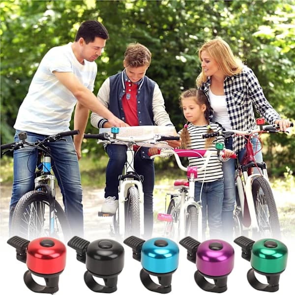 Sykkelklokke med skarp lyd for voksne barn jenter gutter barn Black