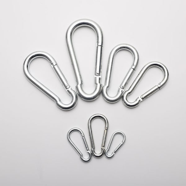 6-pak Fjederbelastet Karabiner, Robust Karabiner til Gymudstyr