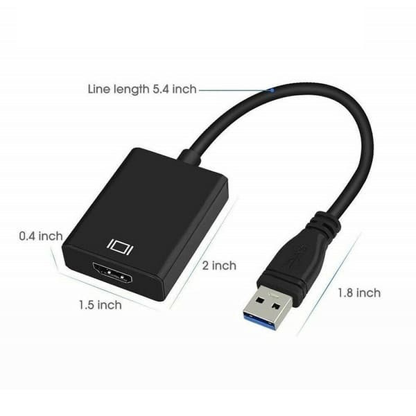 Gratis Drive USB 3.0 til HDMI Hun Converter HD Overførselskabel Lap