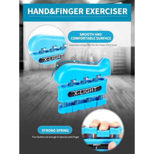4 stycken Fingerstärkare Handträning Spring Finger Exercis