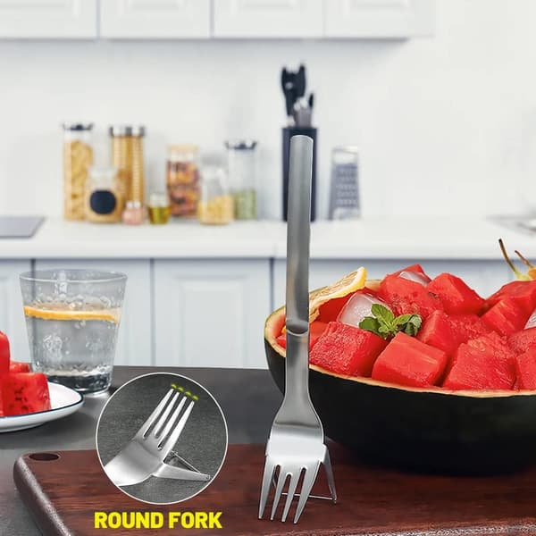 2 i 1 Vannmelonkuttet, Rustfritt Stål, For å Kutte Frukt, Sett