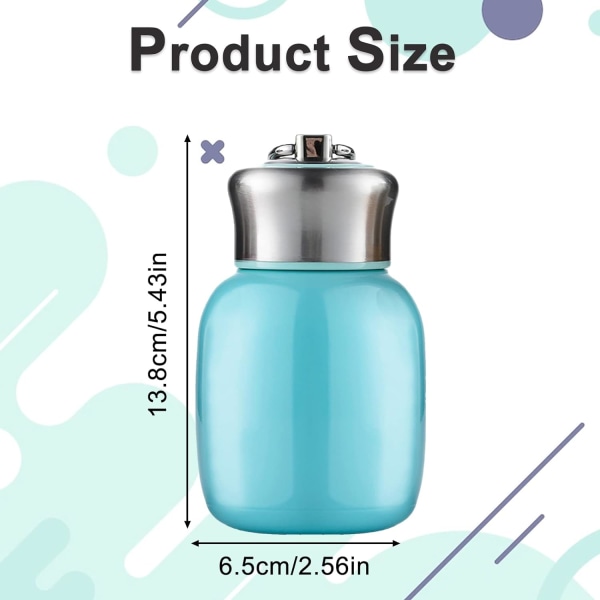 200ml Liten Isolerad Flask (Orange) - Läckagesäker Isolerad Vattenflaska