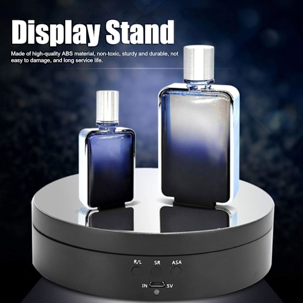 Roterende Display Stativ, 360 Grader, 3 Hastigheder, USB Oplader, 5.43\"