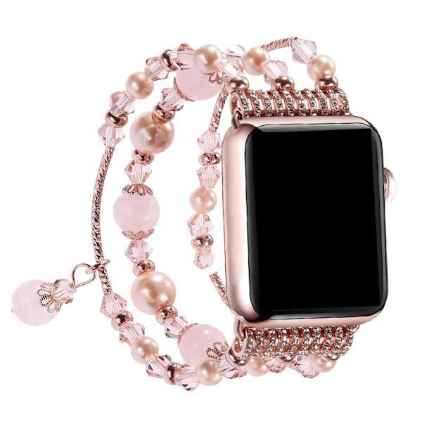 （Perleband）Rem kompatibel med Apple Watch 42/44/45mm, Kvinder Pige