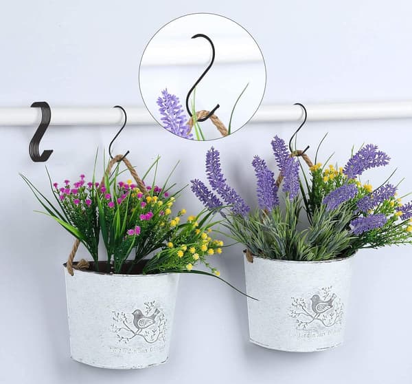 Sæt med 10 rustfrie stål S-kroge S-formede metal kroge Kroge til