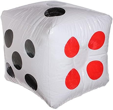 13\" Jumbo Oppblåsbare Terninger, Pakke med 2