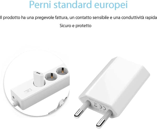 (2-pakning) USB-vegglader 5V 1A Universal adapterkontakt Co
