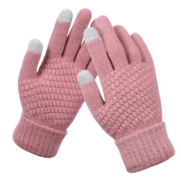 4 Par Dame Vinter Touchscreen Handsker Varme Fleeceforet Strik