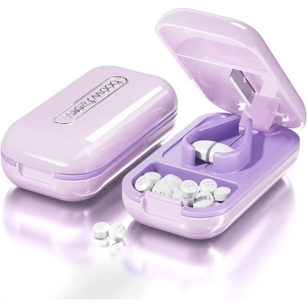 Liten Pill Cutter, Pill Splitter Pill Cutter för små eller stora piller, Cuts Vitamins Tabletter, Portable Pretty Pill Crush