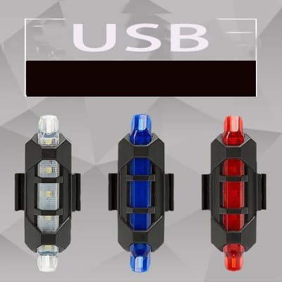 Tredelt sykkellys vanntett sykkel baklys USB lading