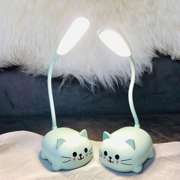 Mini Kat USB Lampe - Sød Dyr LED Natlys - 360° Justerbar