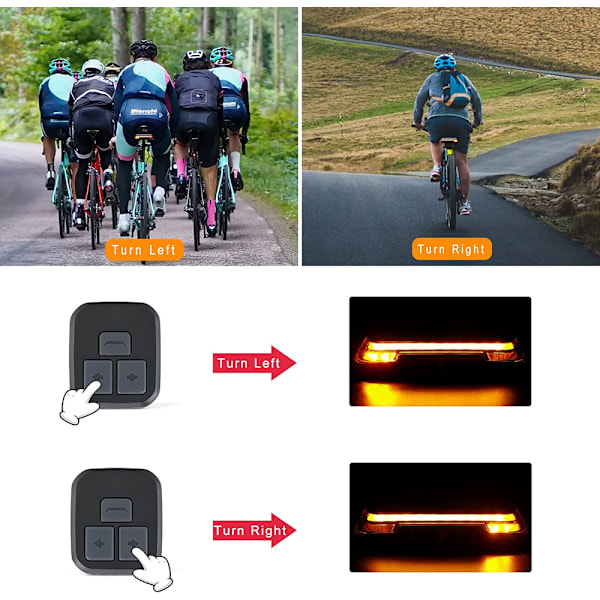 Langaton kaukosäädöllä ohjattava älykäs jarrutakavalo USB-latauksella