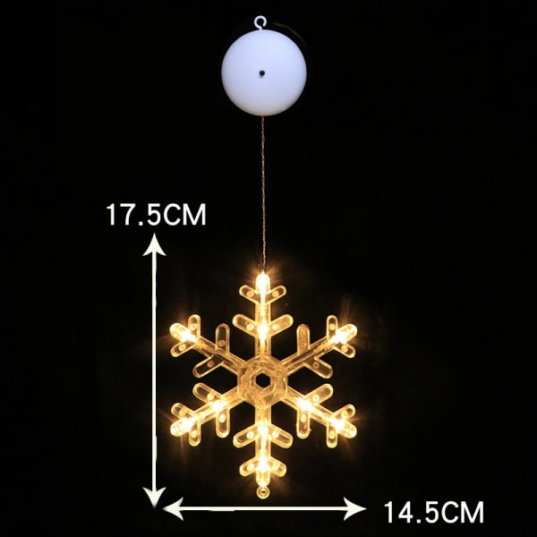 3 st LED-sugkoppar med julmotiv - snögubbe, julgran och stjärna