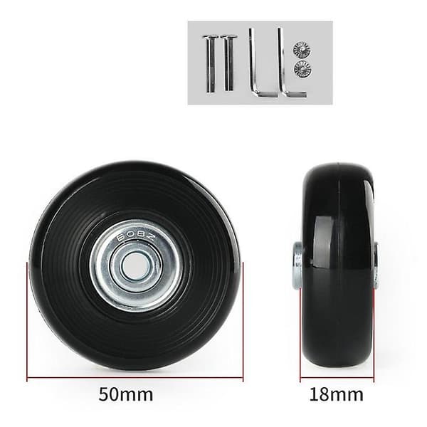 2 par Diameter 50 mm Slitstark Mute Bagage Resväska Rep DXGHC