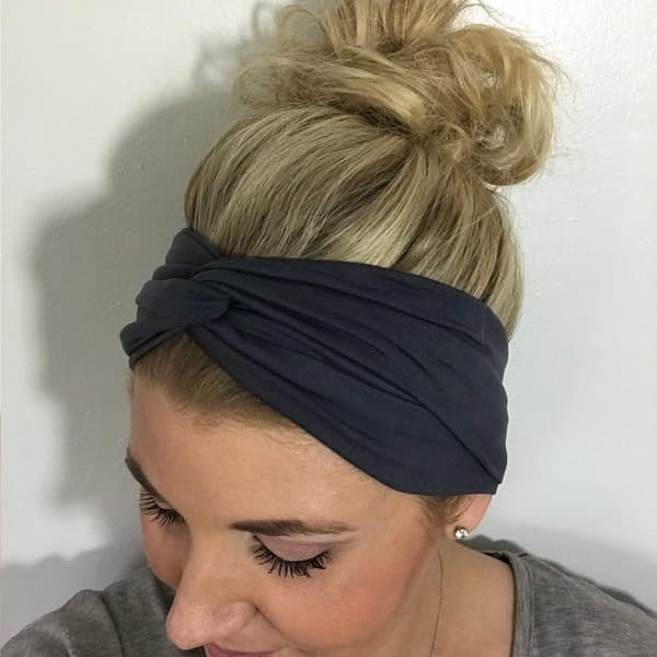 4 stycken hårband för kvinnor, antika blommor, elastiskt hårband, korsat C
