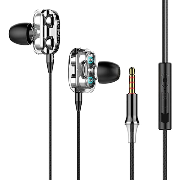 3,5 mm langattomat korvanapit, bassokaiuttimet, valkoiset kuulokkeet DXGHC