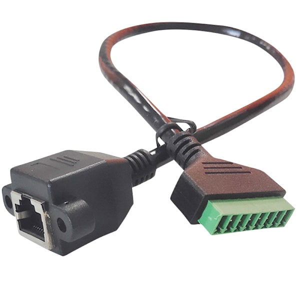 Ny RJ45 drejelig 8-polet terminal sømløs RJ45 med ører mesh kabel ex