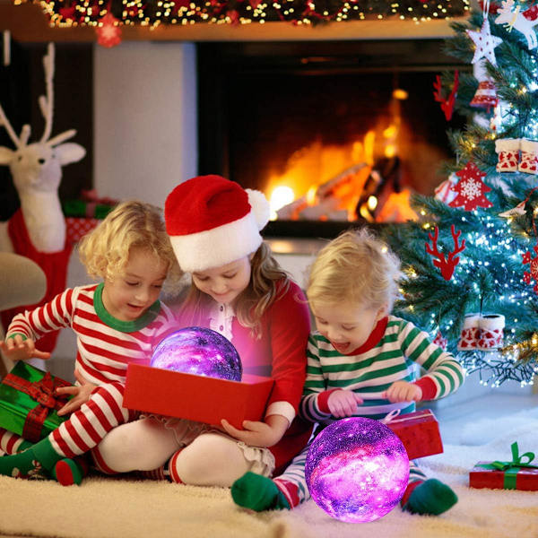 3D Månelys, LED Natlys Touch Månelys 16 Farver, Diamet