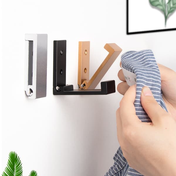 90 Grader Vikbar Klädkrok Aluminiumlegering Hålfri Väggkrok