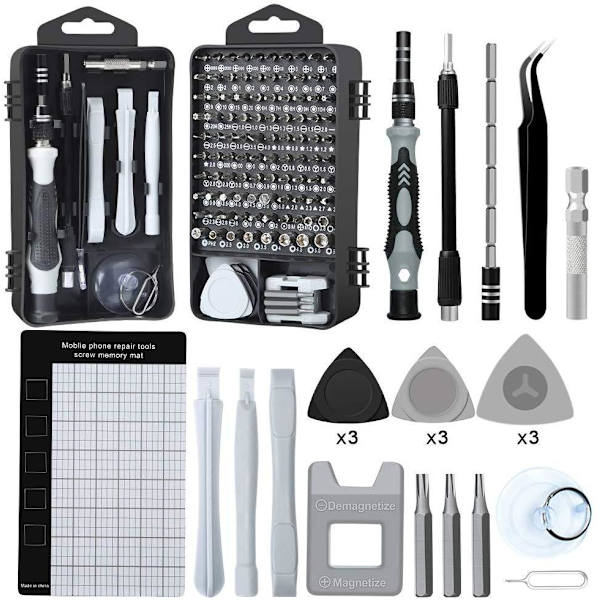 Precisionsskruvmejselset 122 delar Magnetisk Drivkit Elektronik