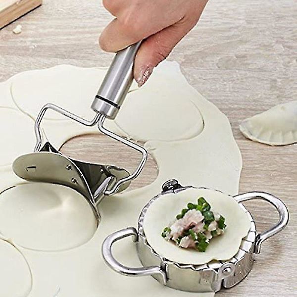 2 st Rostfritt Stål Ravioli Dumpling Maker Forma Och Skärare