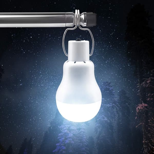 Solcelled LED-lys pære Bærbar solcellelampe med solcellepanel