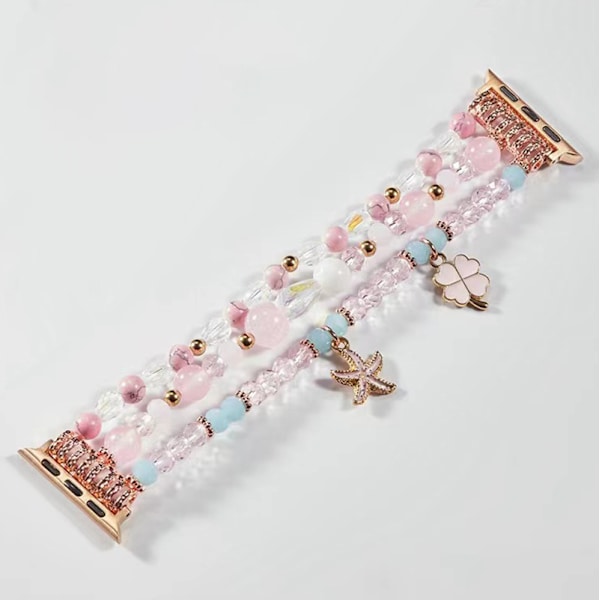 Armband Kompatibel med Apple Watch 42/44/45mm, Kvinna Flicka Elastisk H
