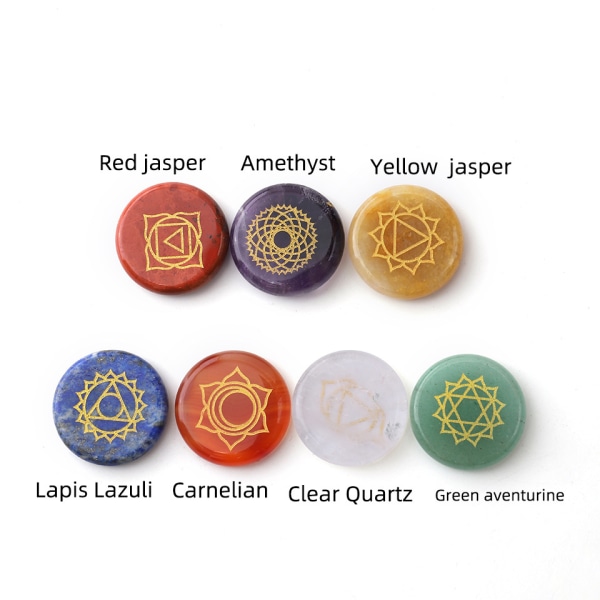 Natural Crystal Colorful Healing Stone Reiki Symbol Semi-precious