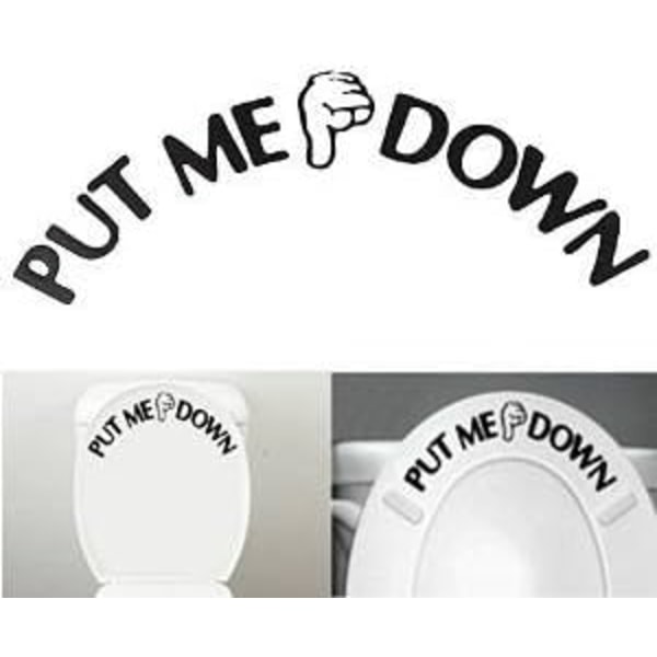 Toilet Seat Decal Funny Reminder Decoration Bathroom Sticker ,PUT