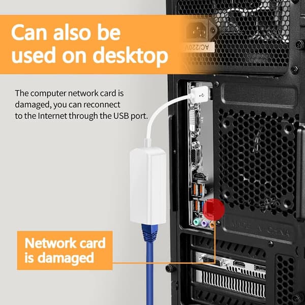 USB-Ethernet-sovitin, Verkkosovitin USB 2.0 Ethernet Networ DXGHC