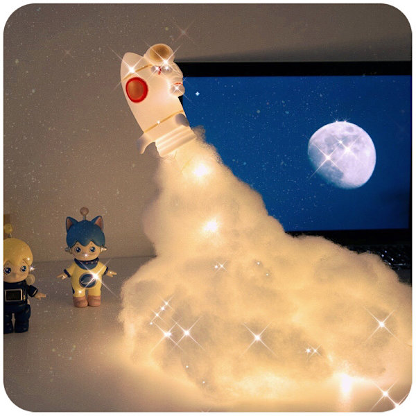Atom bombe lys DIY raket natlys astronaut sky lys m