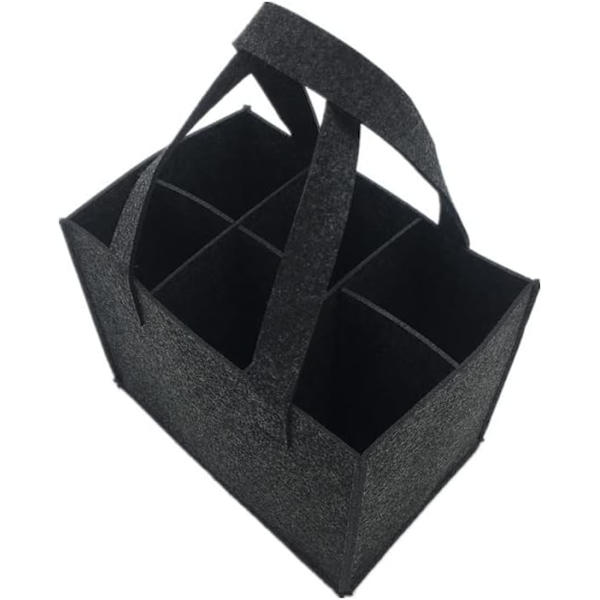 Flaskebærer, veske for 6 flasker, transportveske for flasker, bil