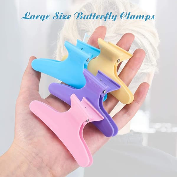 4 Stykke Salon Butterfly Clips Hårklips H DXGHC
