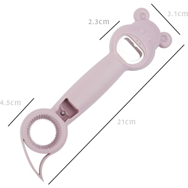 Jar opener, 2-piece bottle opener, 4 in 1 can opener, manual  DXGHC