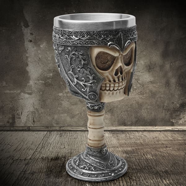 Scary Resin Rustfrit Stål Skelet Goblets Skull Offering Go